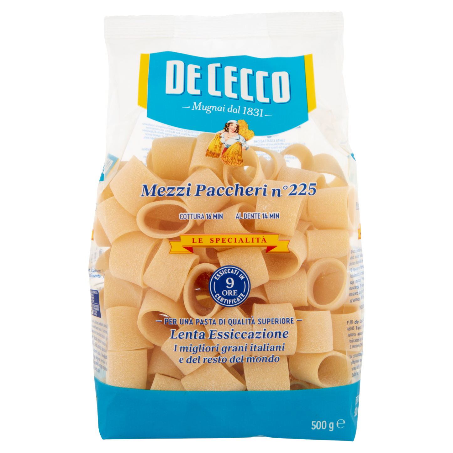DE CECCO LE SPECIALITA' MEZZI PACCHERI N°225 500 GR