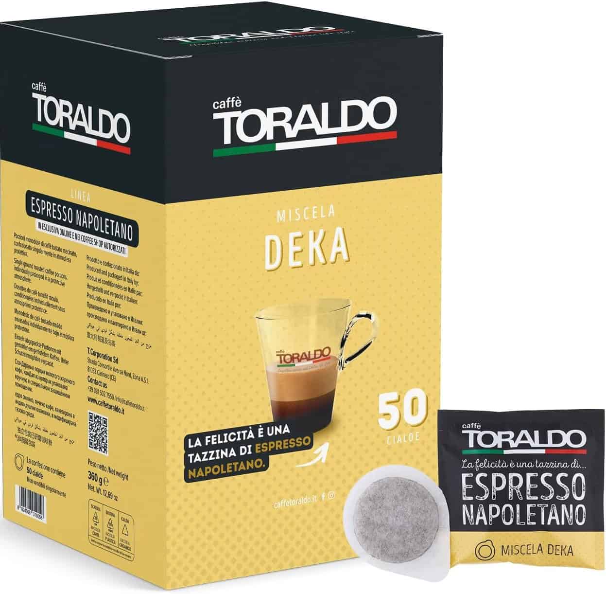 Toraldo cialde 50 pz Decaffeinato + kit