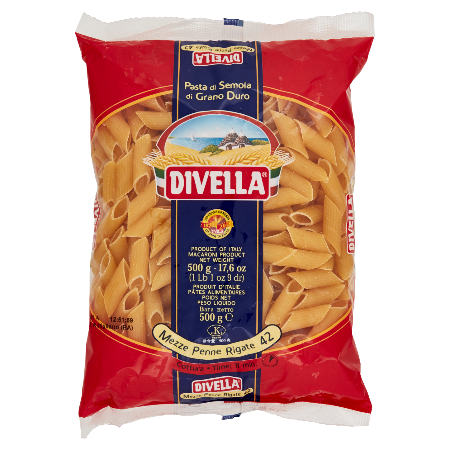 Pasta Divella mezze penne rigate 500 GR