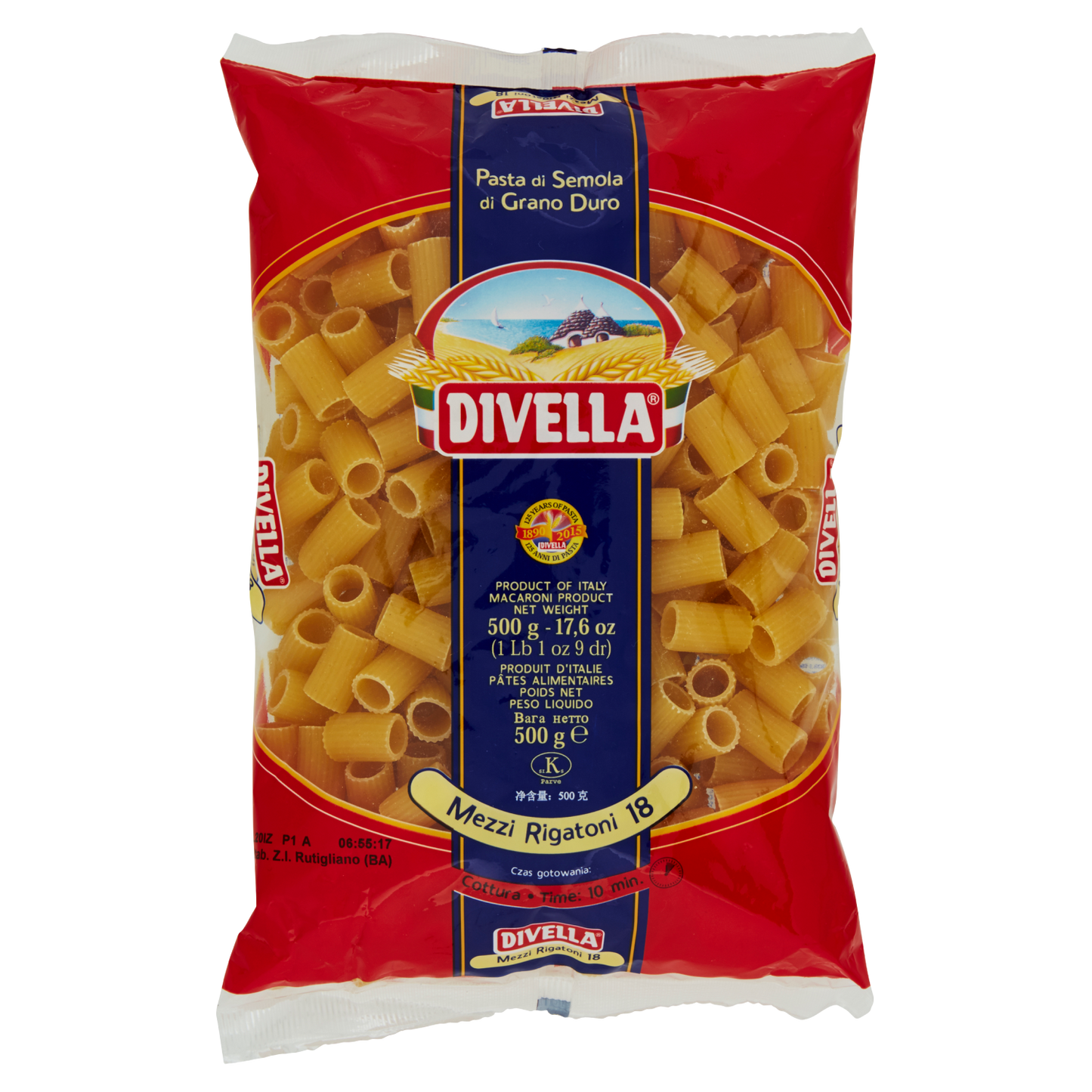 Pasta Divella mezzi rigatoni 500 GR