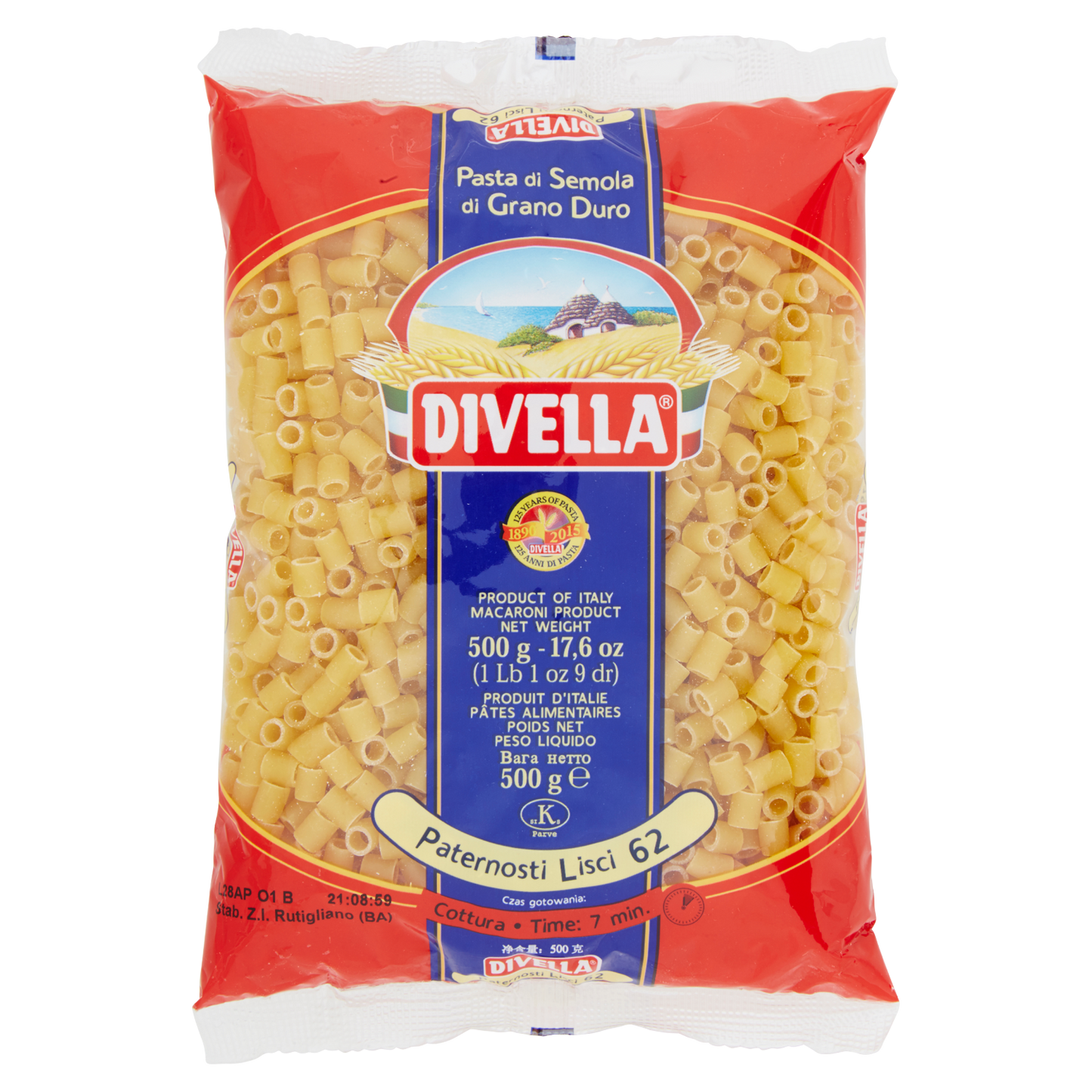 Pasta Divella paternosti lisci 500 GR