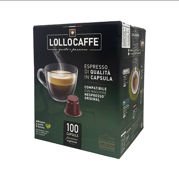 Lollo caffe' in capsule compatibile Nespresso 100 pz ARGENTO