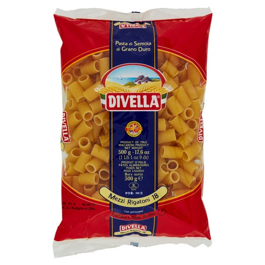 Pasta Divella mezzi rigatoni 500 GR