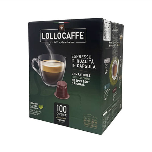 Lollo caffe' in capsule compatibile Nespresso 100 pz ARGENTO