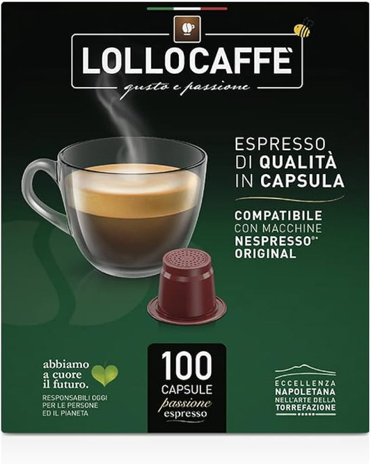 Lollo caffe' in capsule compatibile Nespresso 100 pz CLASSICO