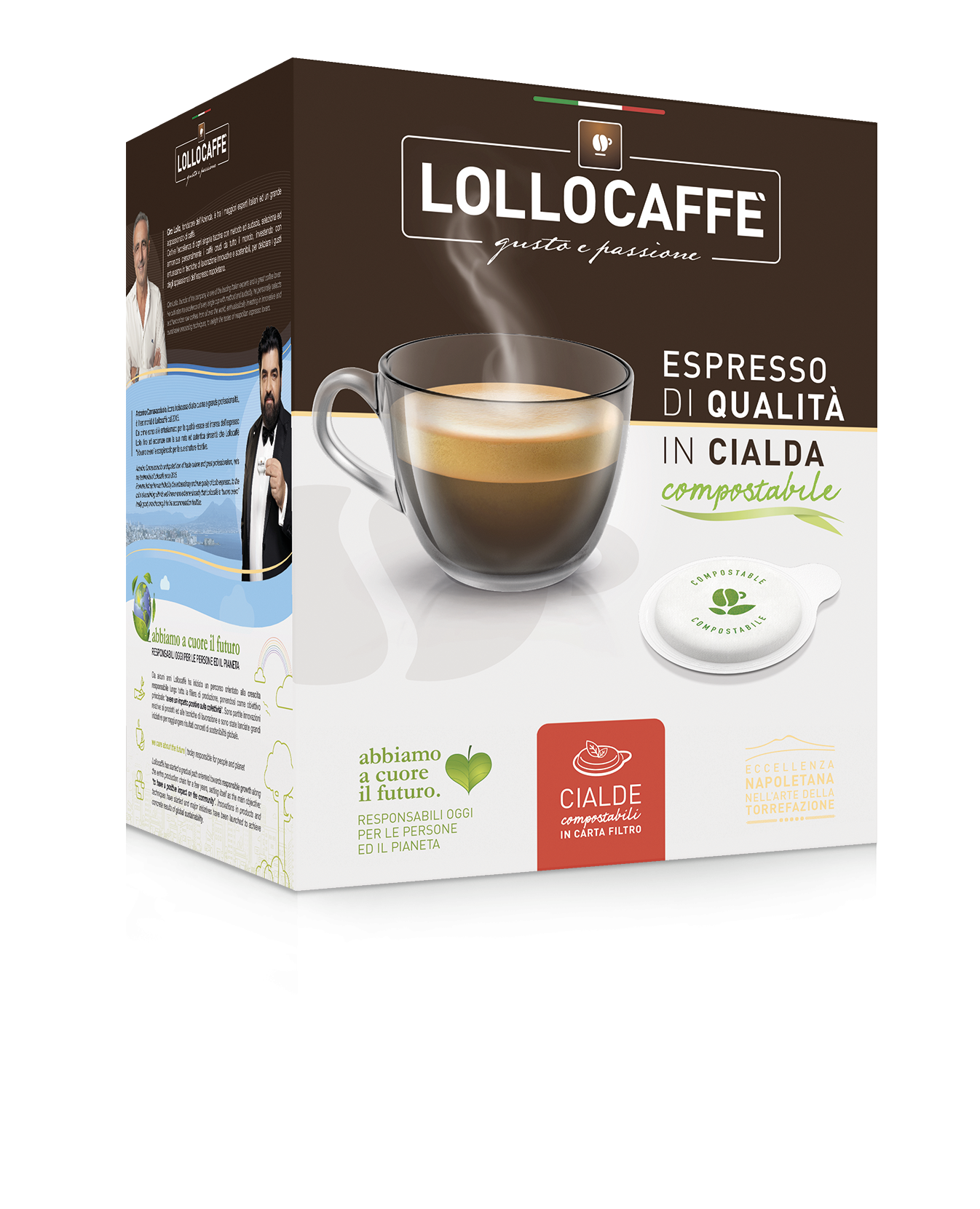 LOLLO Caffe' in cialde da 100 pz Argento